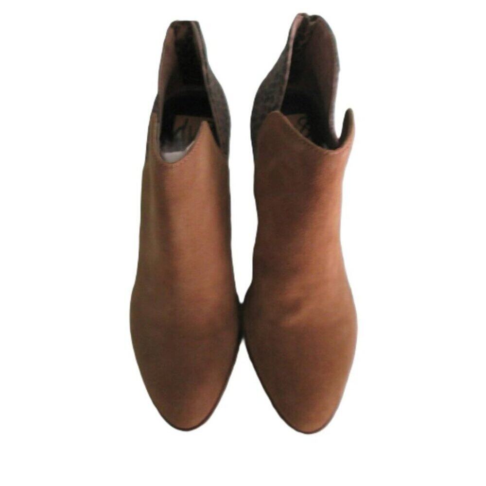 NWT DV8 Dolce Vita Women’s Shoes Shai Brown Suede & Animal Print Ankle Bootie-11 - Picture 5 of 13